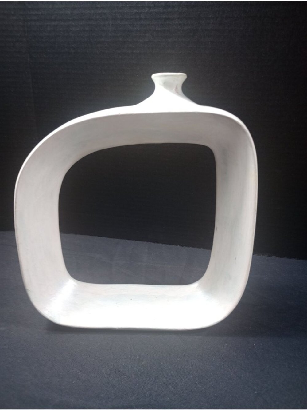 Modern Vintage Style Decorative 12" Cool Toned White Flower Vase